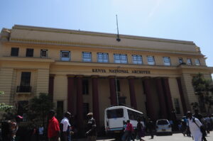 Kenya National Archives building on Moi Avenue in Nairobi.